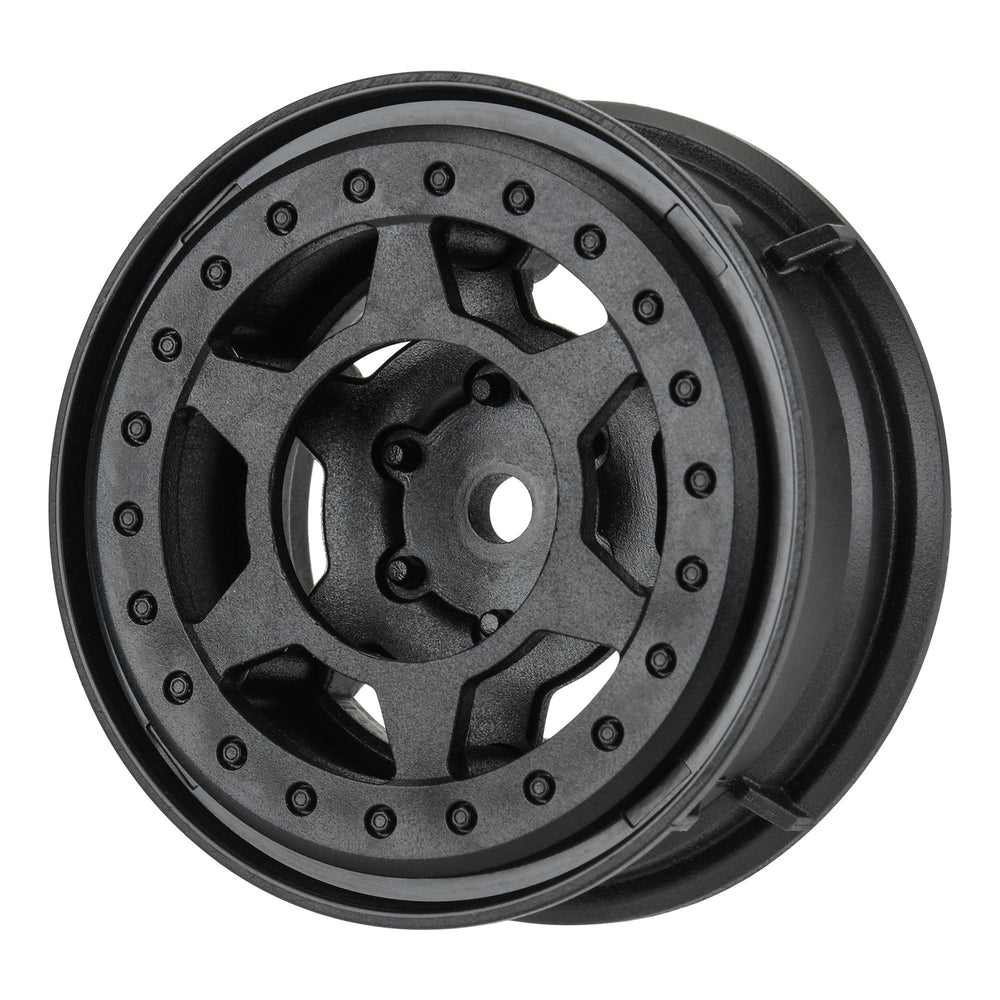 Pro-Line Racing Holcomb F/R 1.55" 12mm Crawler Loc Wheels 2 Black 1:10 PRO284200