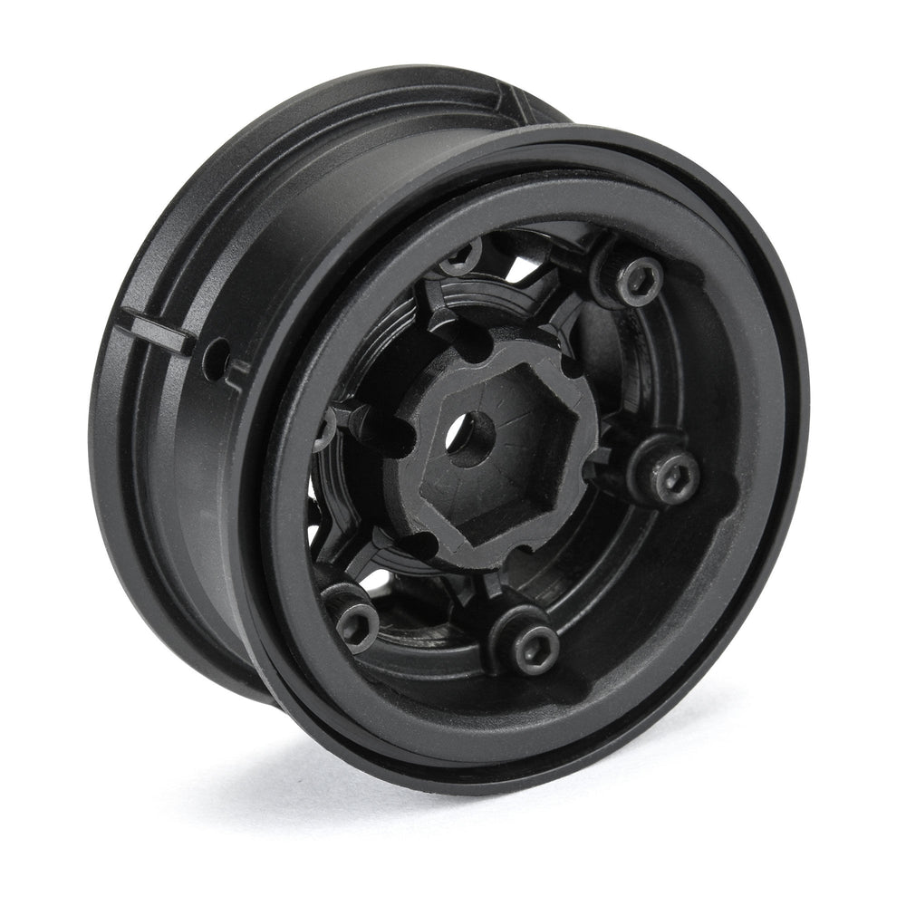Pro-Line Racing Holcomb F/R 1.55" 12mm Crawler Loc Wheels 2 Black 1:10 PRO284200