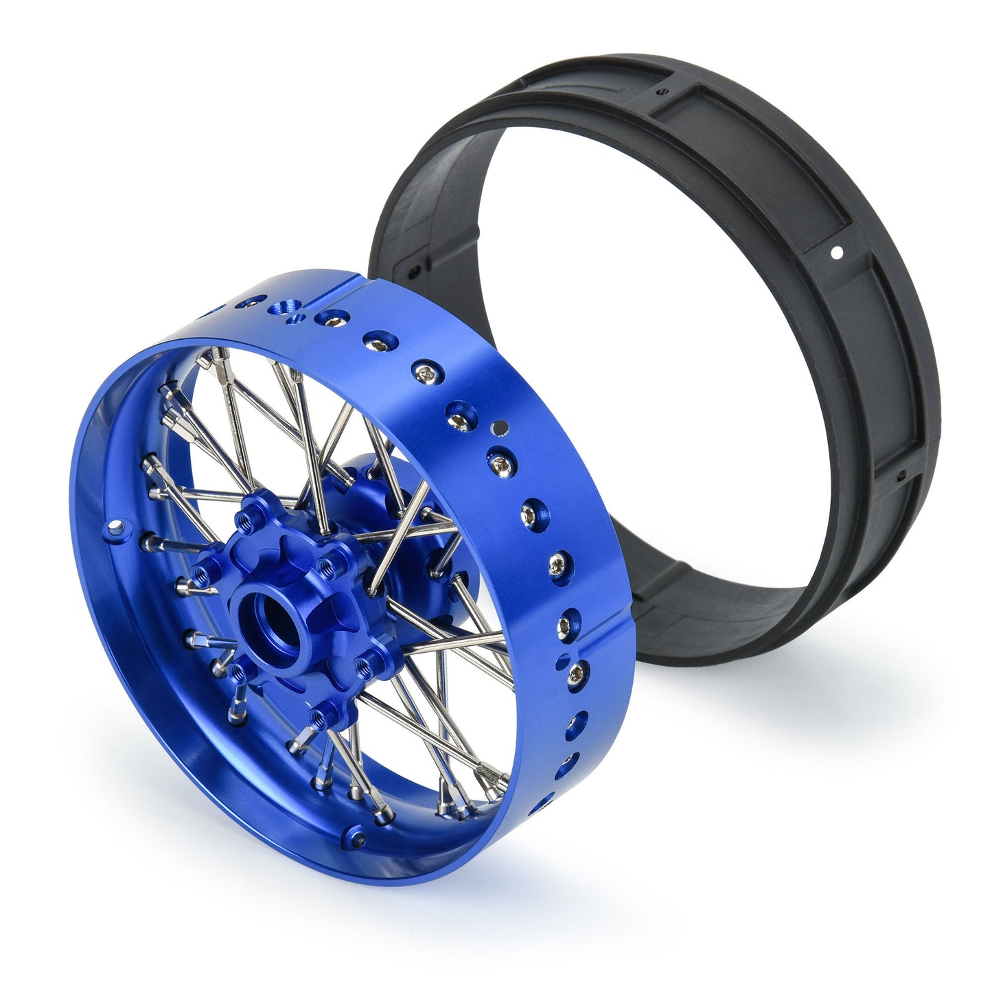 Pro-Line Racing Pro-Spec Alumi V2 Bead Front Wheel Blue/Blue (1) 1:4 PRO284700T1
