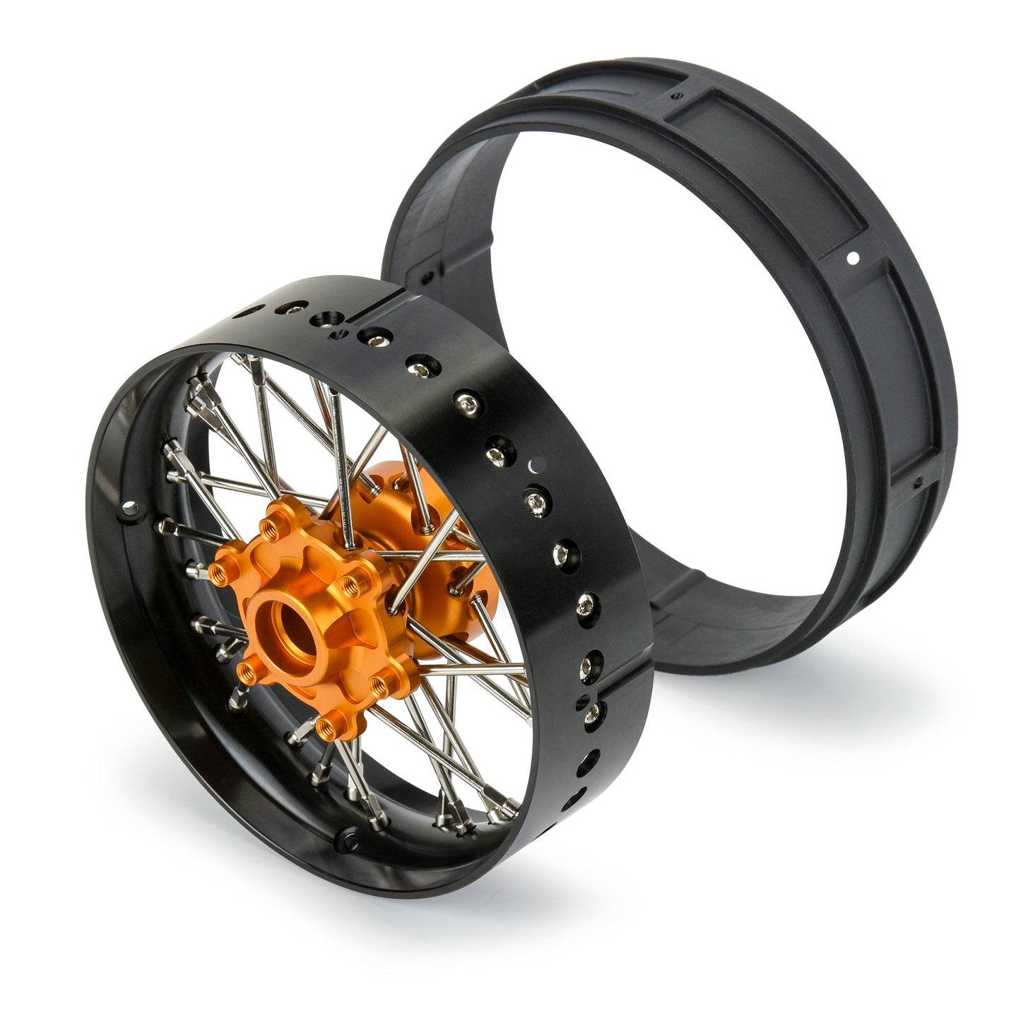 Pro-Line Racing Pro-Spec Aluminum V2 Bead Front Wheel Black/Gold 1:4 PRO284700T3