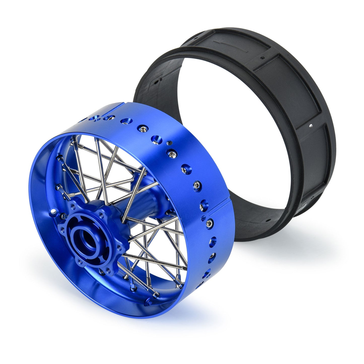 Pro-Line Racing Pro-Spec Aluminum V2 Bead Rear Wheel Blue/Blue 1 1:4 PRO284800T1