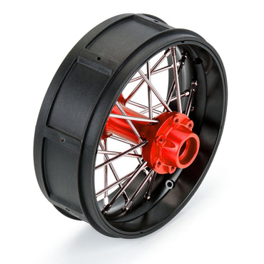 Pro-Line Racing Pro-Spec Aluminum V2 Bead Rear Wheel Black/Red 1:4 PRO284800T2