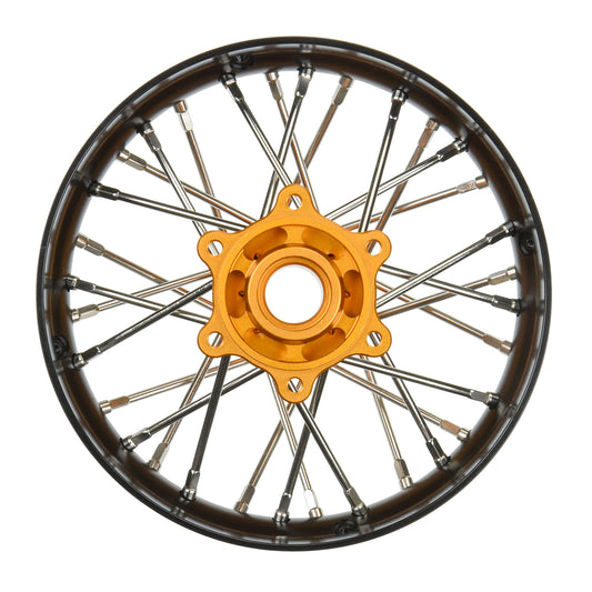 Pro-Line Racing Pro-Spec Aluminum V2 Bead Rear Wheel Black/Gold 1:4 PRO284800T3