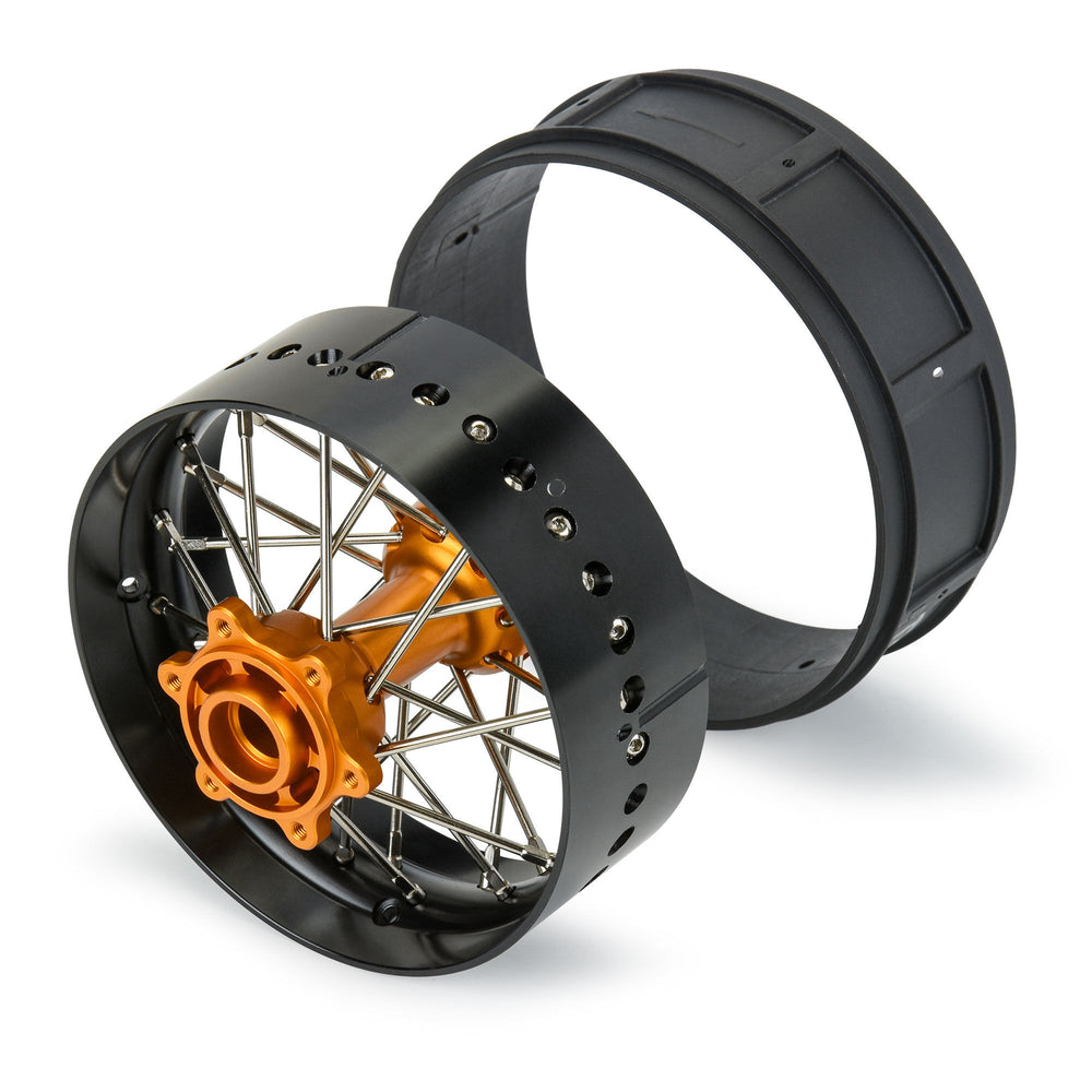 Pro-Line Racing Pro-Spec Aluminum V2 Bead Rear Wheel Black/Gold 1:4 PRO284800T3