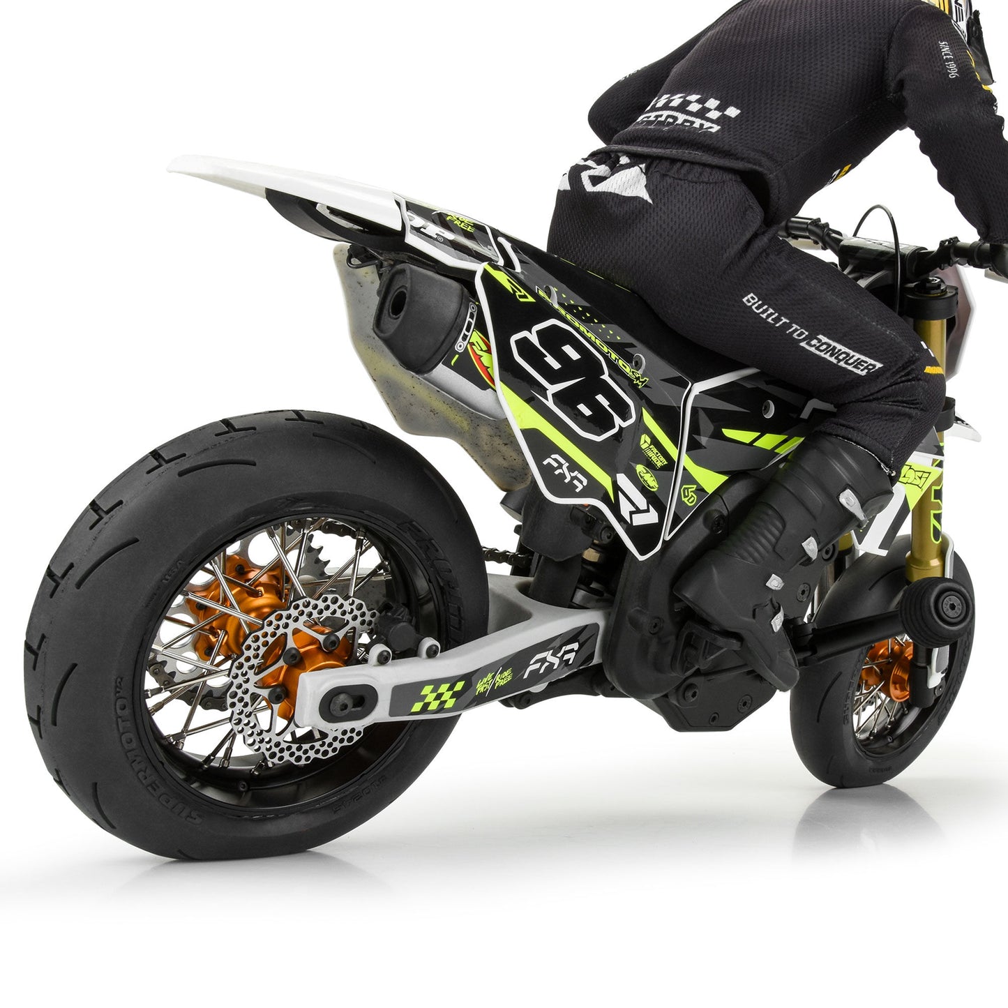 Pro-Line Racing Pro-Spec Aluminum V2 Bead Rear Wheel Black/Gold 1:4 PRO284800T3