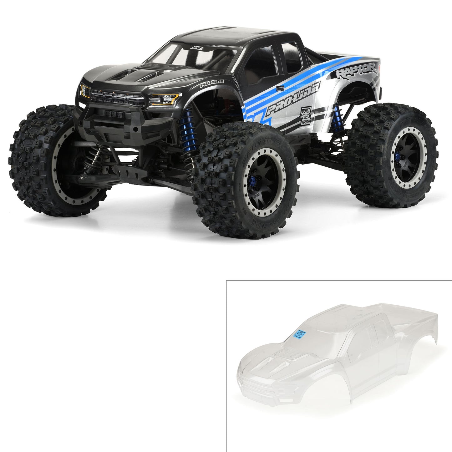 Pro-Line 1:5 Pre-Cut 2017 Ford F-150 Raptor Clear Body: X-MAXX PRO3482-17