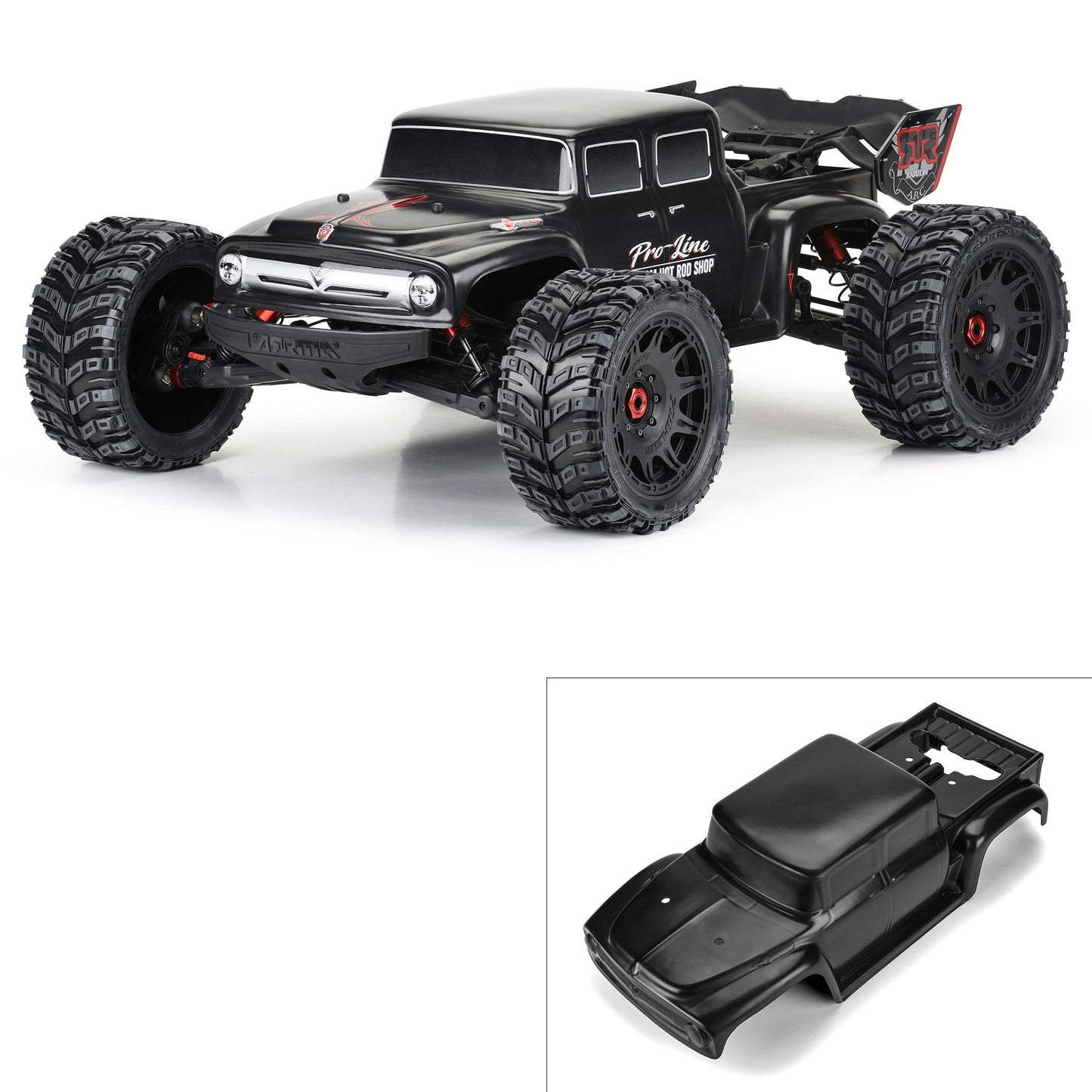 Pro-Line Racing Pre-Cut Ford F100 Bash Armor Black Body: Kraton 8S 1:5 PRO361118