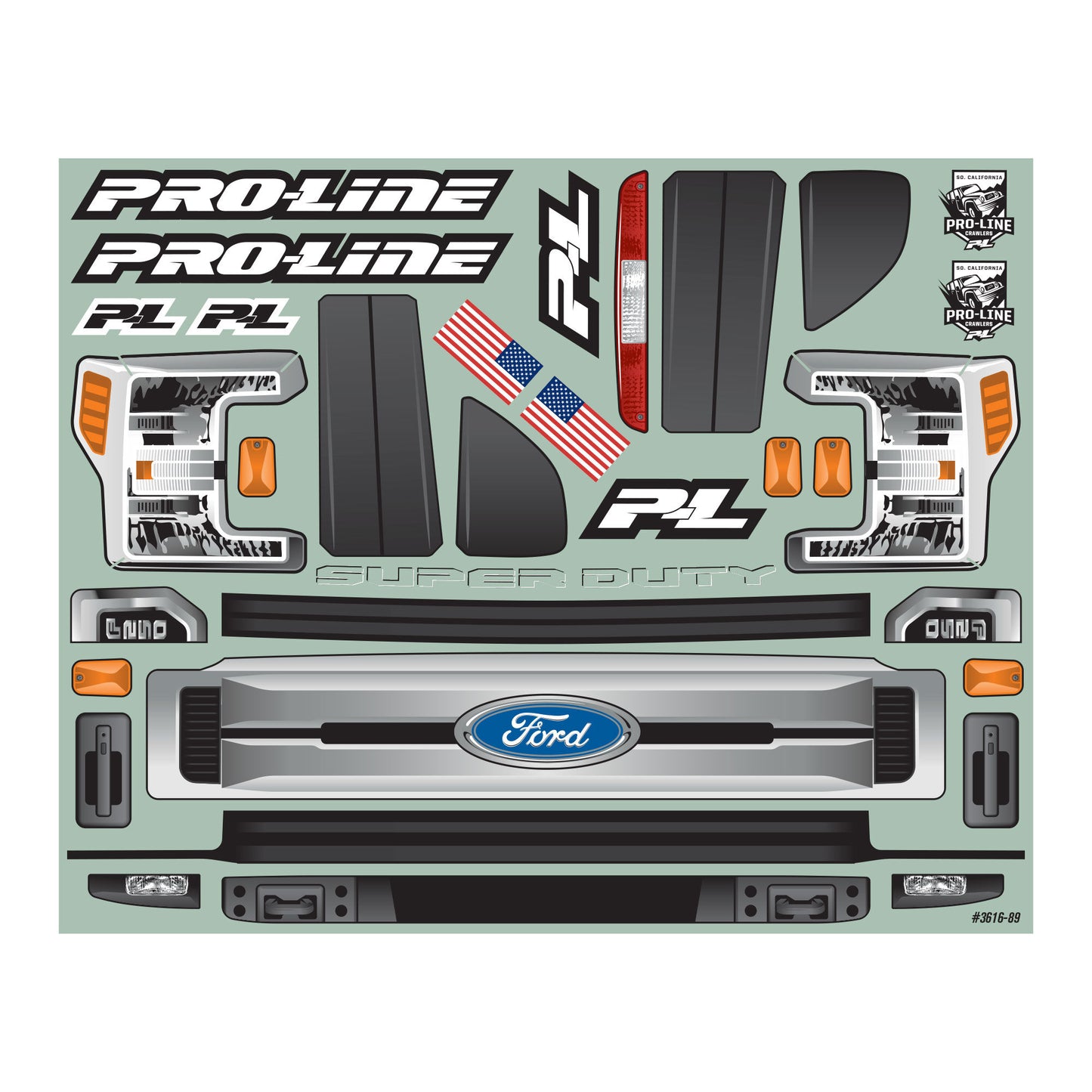 Pro-Line Racing 2017 Ford F-250 Super Duty Cab-Only Clear Body 1:6 PRO3616-00