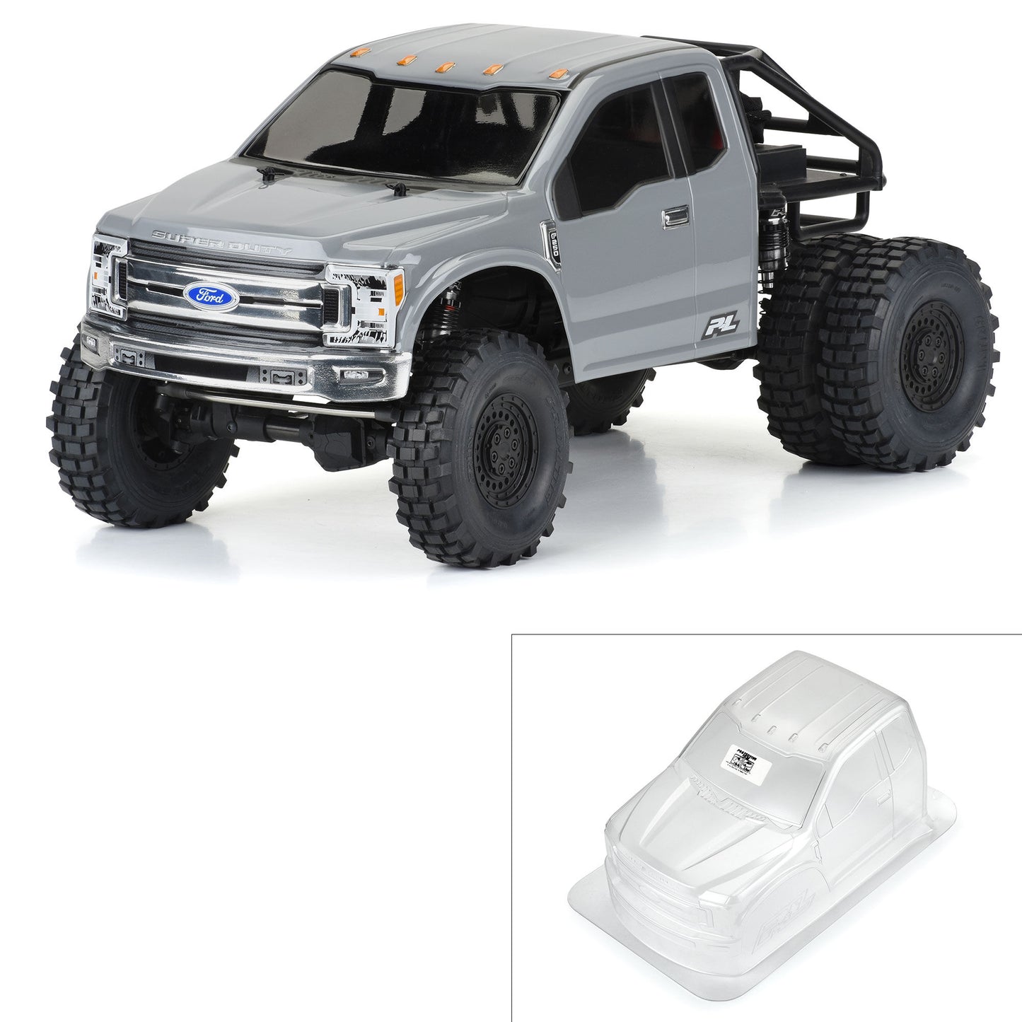 Pro-Line Racing 2017 Ford F250 SuperDuty Clear Cab Body 12.3" WB 1:10 PRO3619-00
