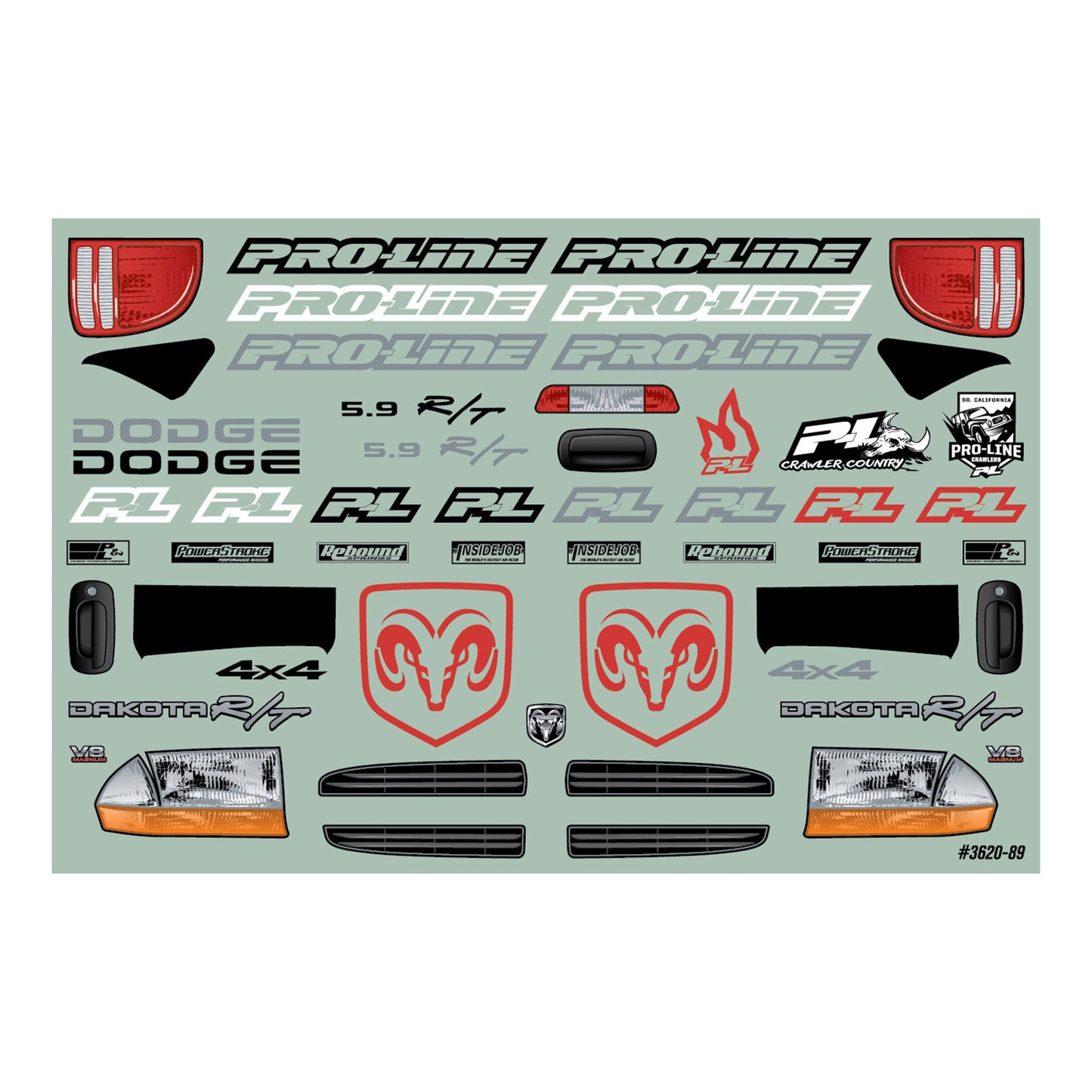 Pro-Line Racing 1997 Dodge Dakota Clear Body for 12.3" Wheelbase Sca PRO362000