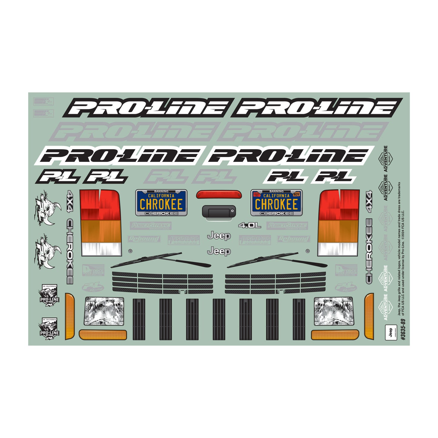 Pro-Line Racing 2001 Jeep Cherokee Clear Body 12.3" Wheelbase C 1:10 PRO363500