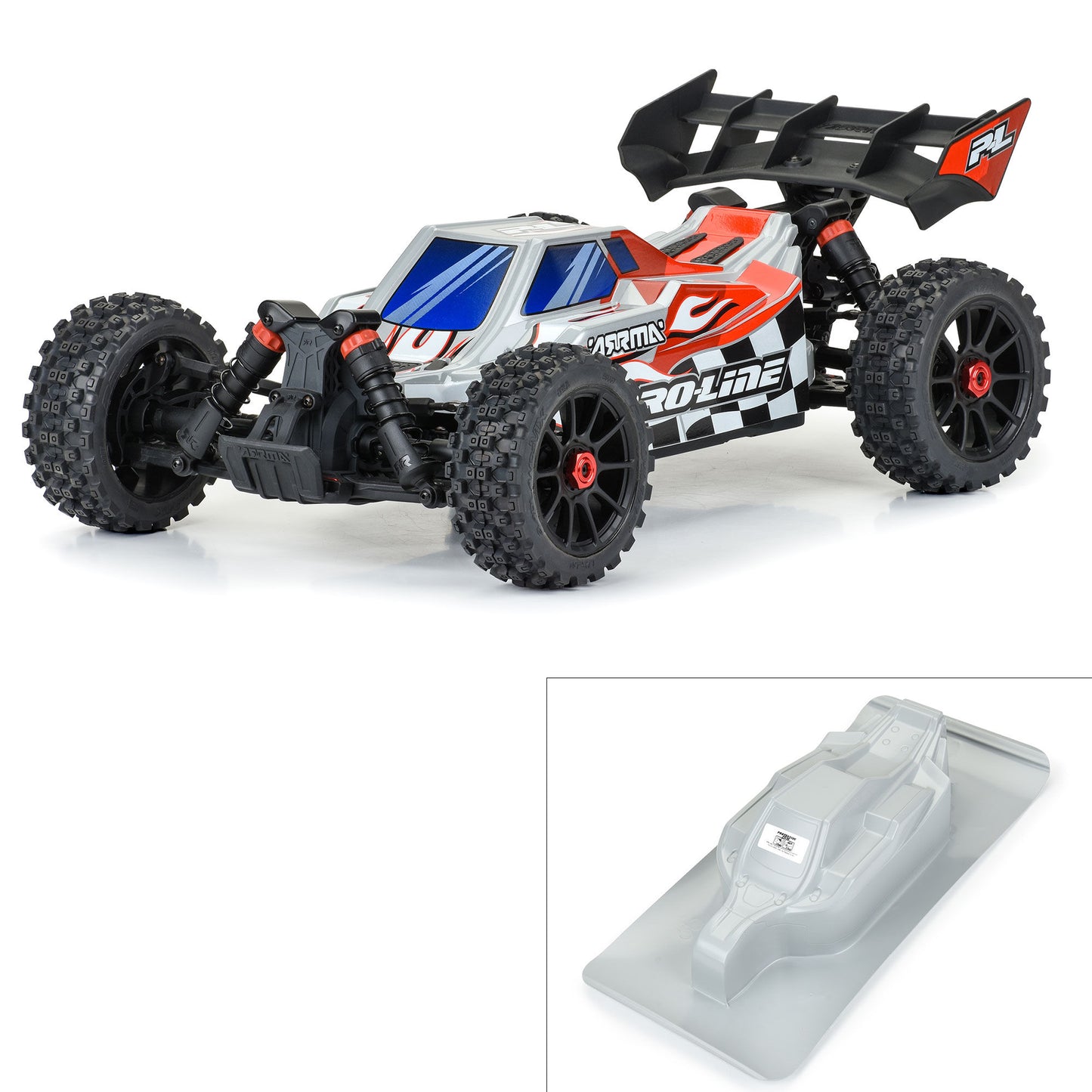 Pro-Line Racing Axis Tough-Color Gray Body: Typhon 223S 1:8 PRO364614
