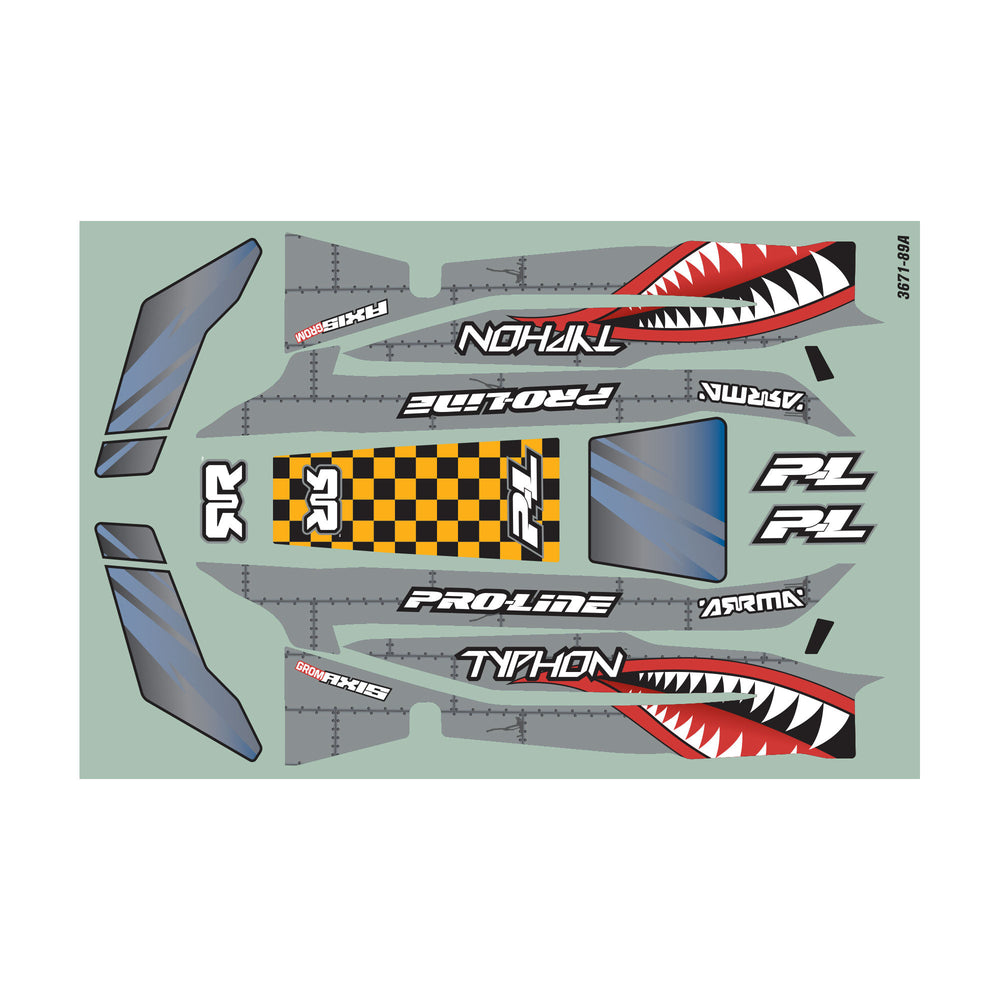 Pro-Line Racing Axis Tough-Color Gray Body: Typhon GROM 1:14 PRO367114