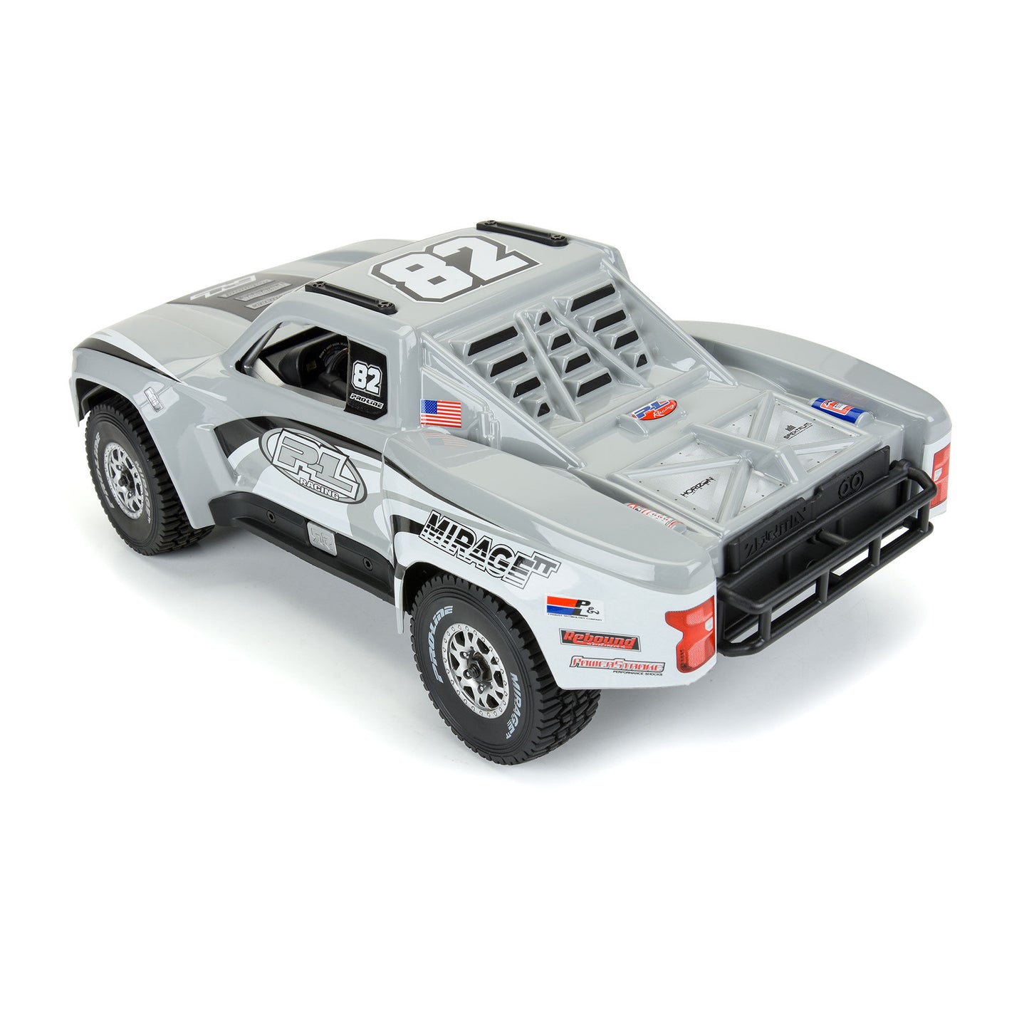Pro-Line Racing Pre-Cut 2019 Chevy Trophy Truck Tough Gray Body: 1:16 PRO367514