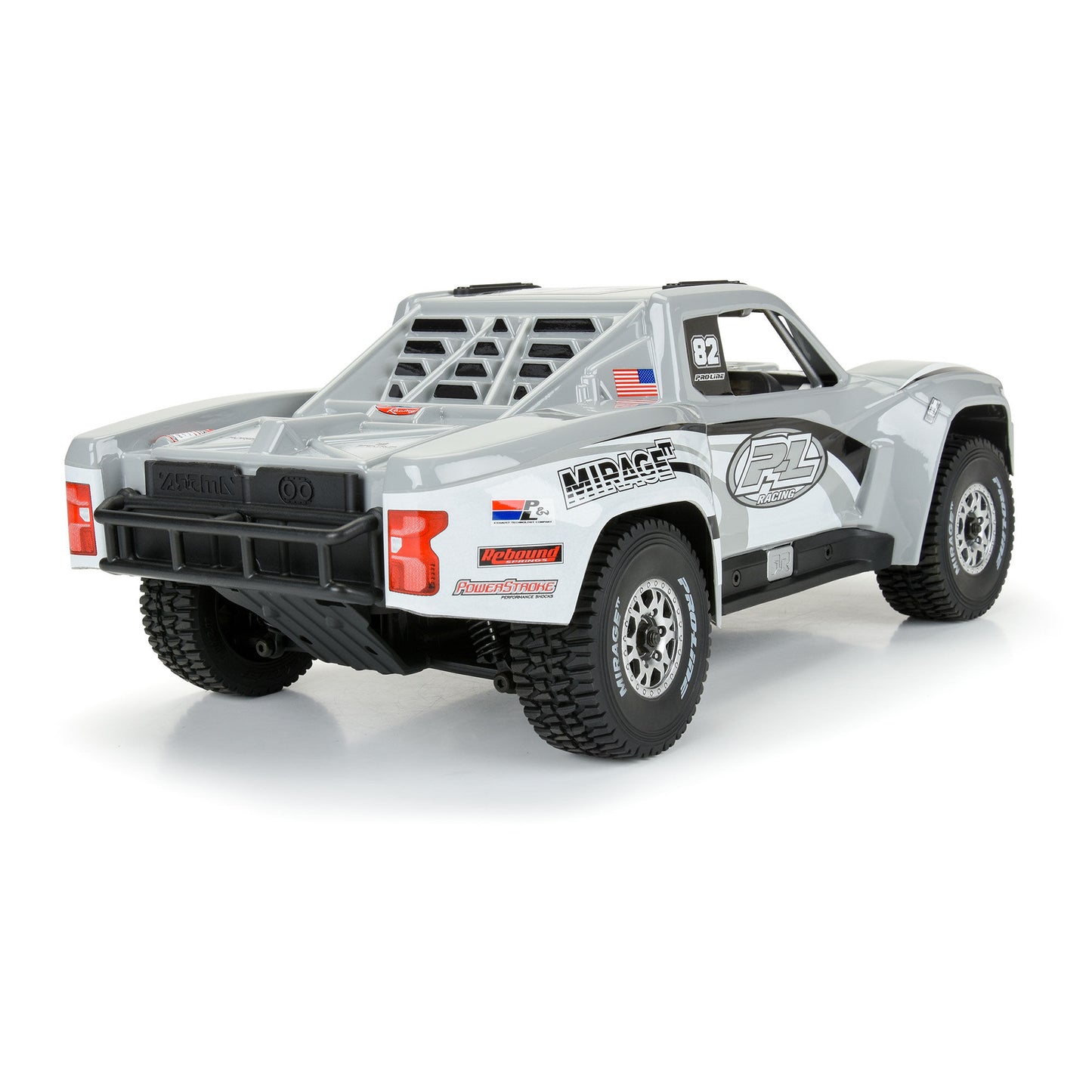 Pro-Line Racing Pre-Cut 2019 Chevy Trophy Truck Tough Gray Body: 1:16 PRO367514