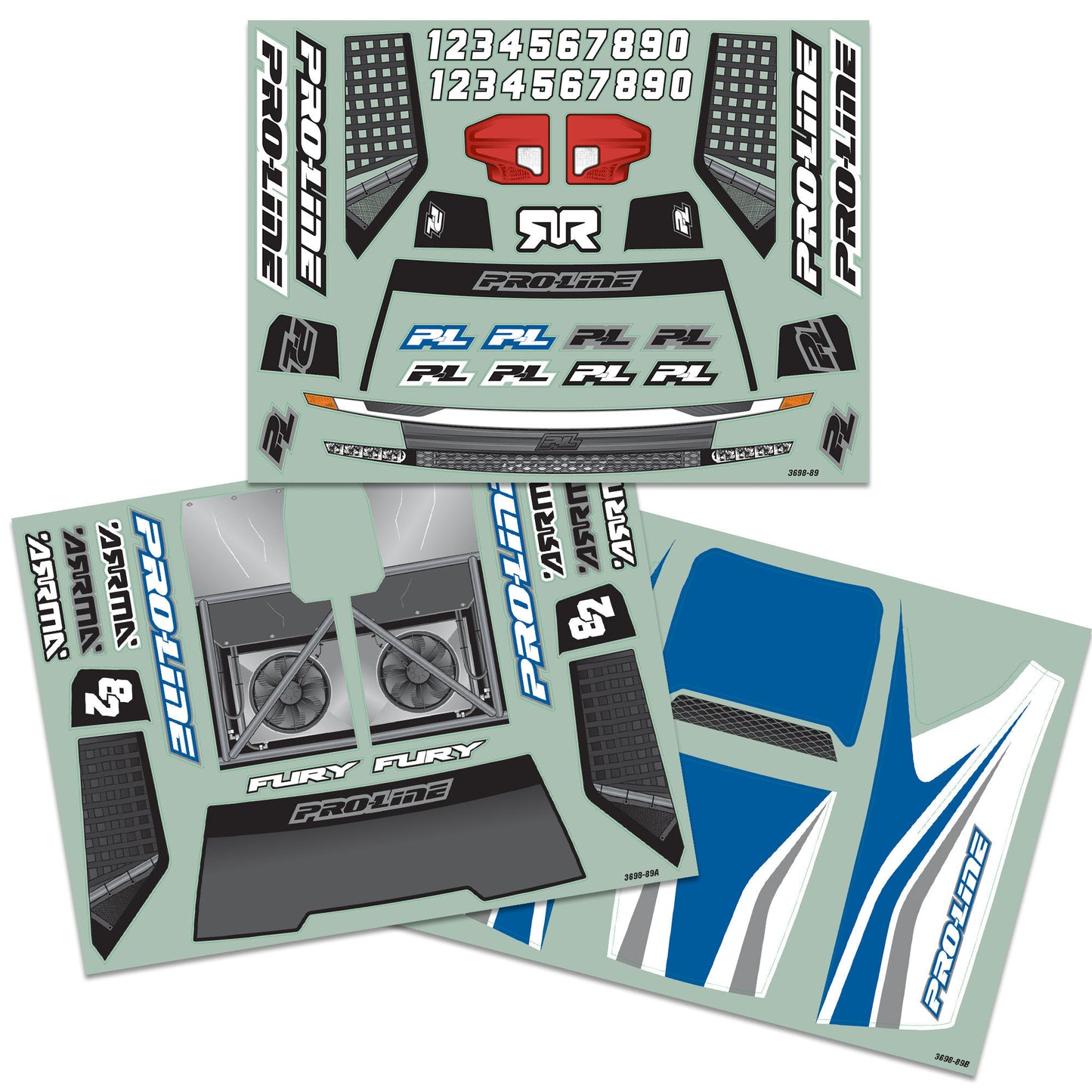 Pro-Line Racing Pre-Cut Sector Tough-Color Stone Gray Body: Fury 1:10 PRO369814