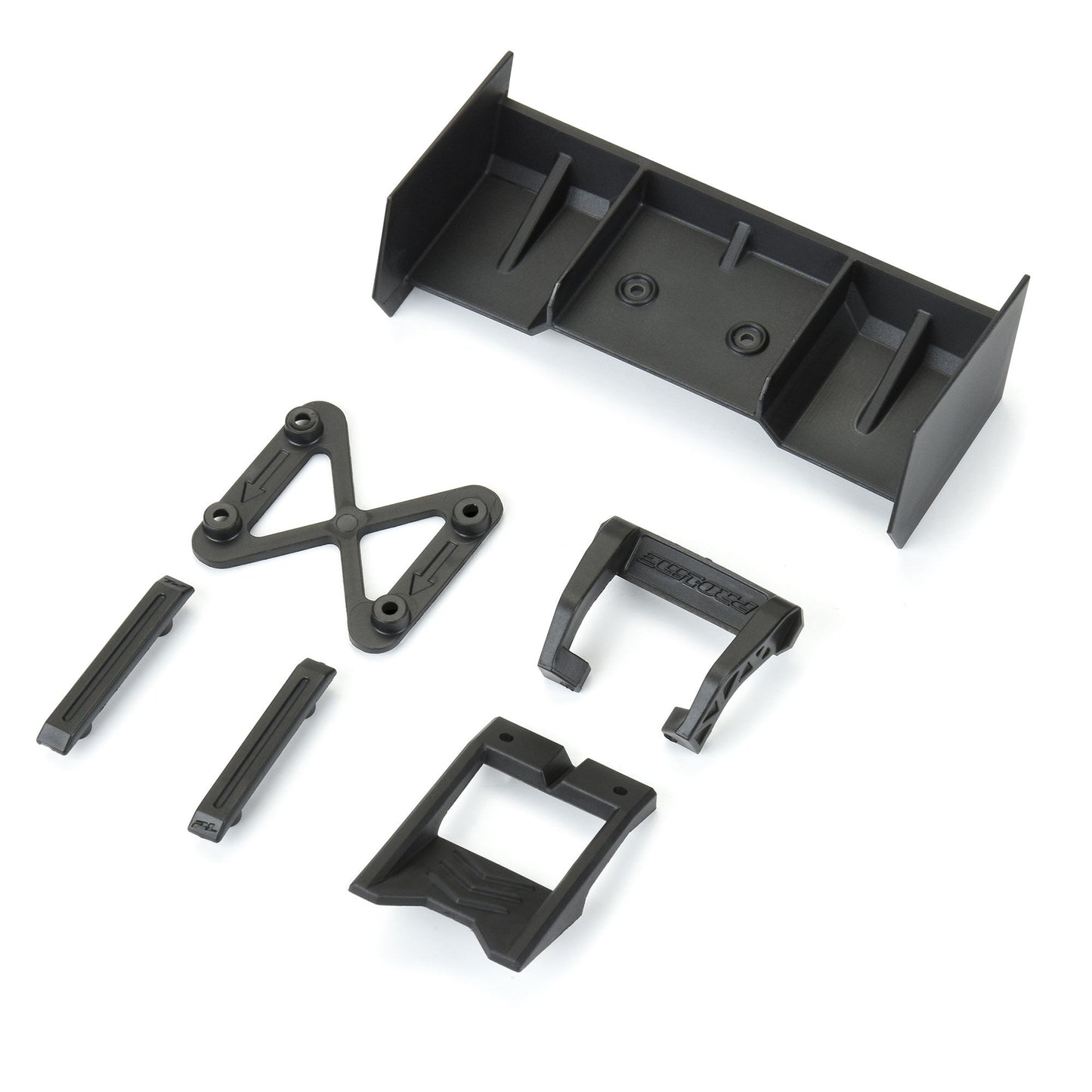 Pro-Line Racing Sector Wing Set and Roof Skids Black Granite GROM 1:18 PRO642300