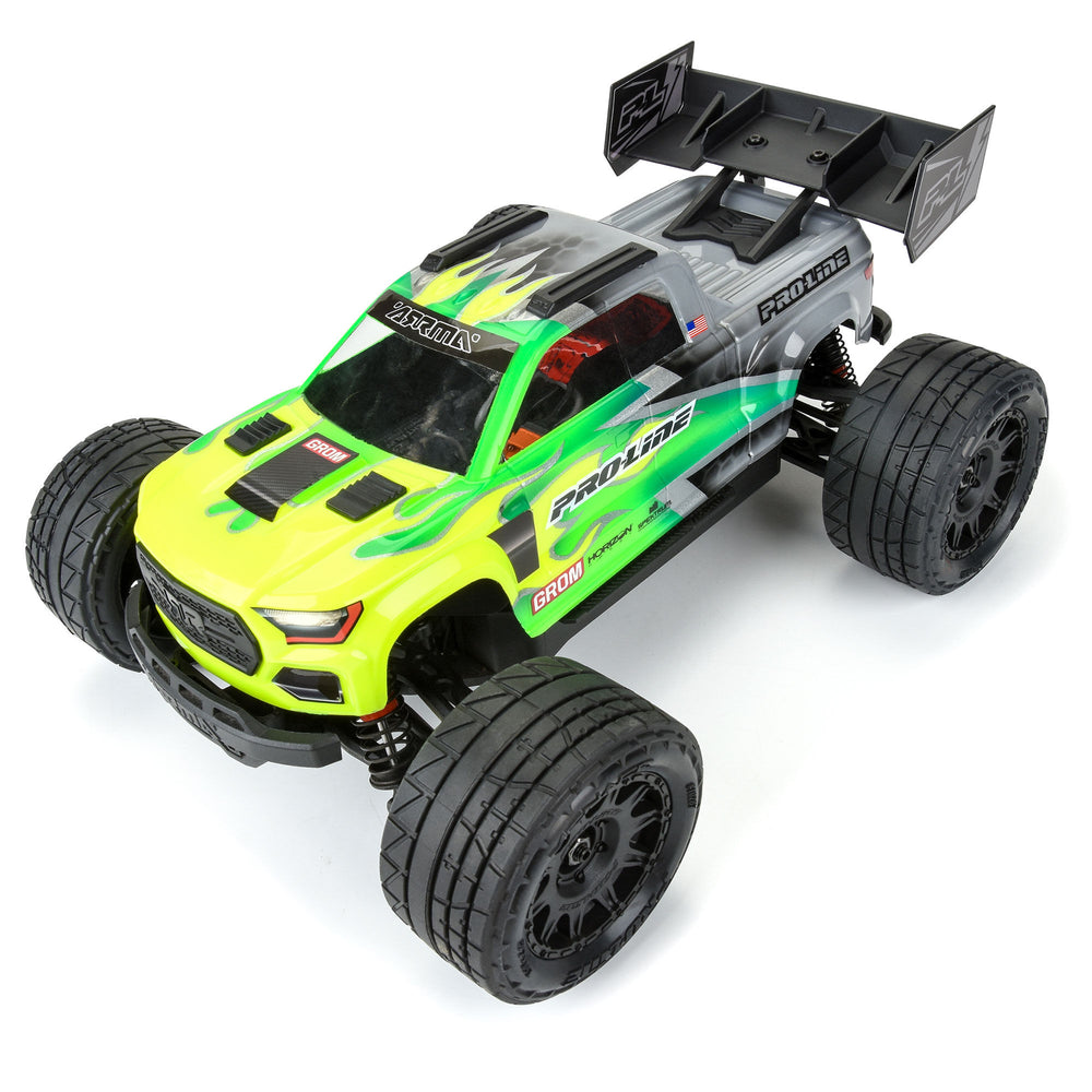 Pro-Line Racing Sector Wing Set and Roof Skids Black Granite GROM 1:18 PRO642300