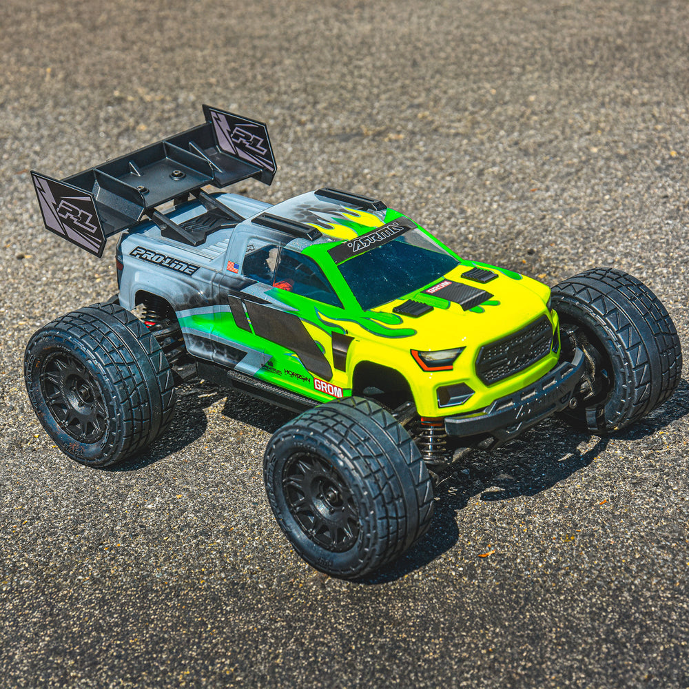 Pro-Line Racing Sector Wing Set and Roof Skids Black Granite GROM 1:18 PRO642300