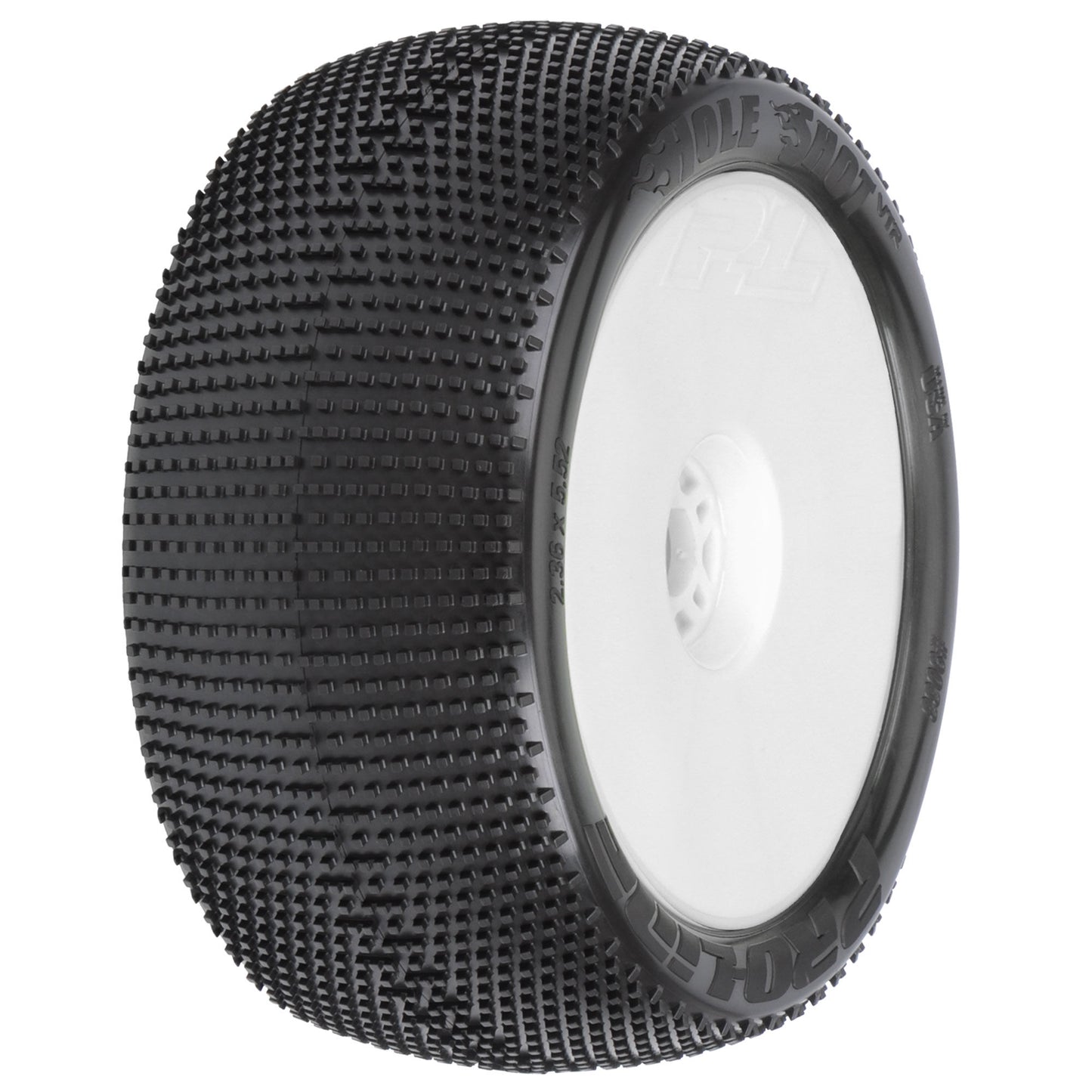 Pro-Line 1:8 Hole Shot S3 F/R 4.0" Tires Mounted 17mm Wht Zero Offst PRO9033-233