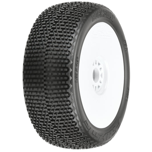 Pro-Line 1:8 Buck Shot S3 Front/Rear Buggy Tires Mounted 17mm White ( PRO9062-233