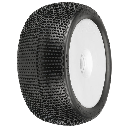 Pro-Line 1:8 Buck Shot S3 F/R 4.0" Tires Mounted 17mm Wht Zero Offst PRO9063-233