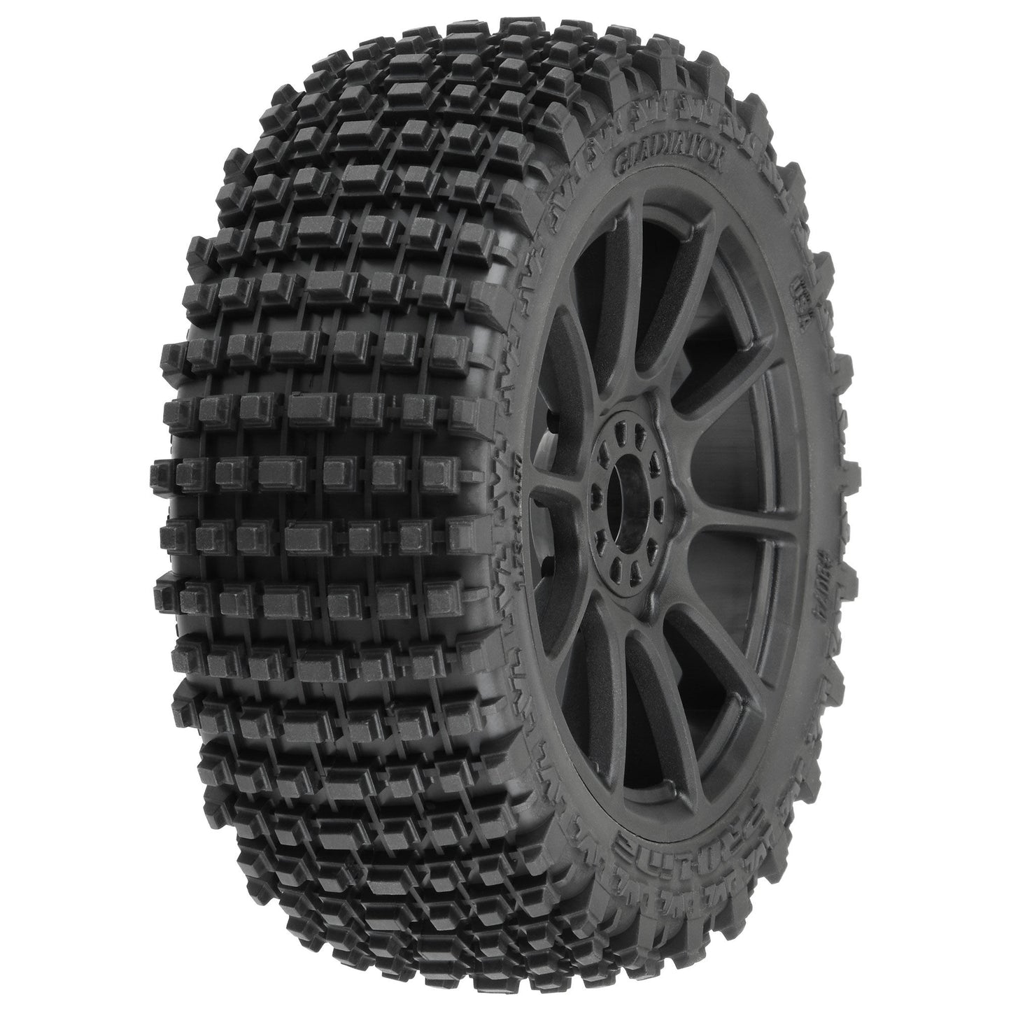 Pro-Line 1:8 Gladiator M2 Fr/Rr Buggy Tires Mounted 17mm Black Mach 1 PRO9074-21