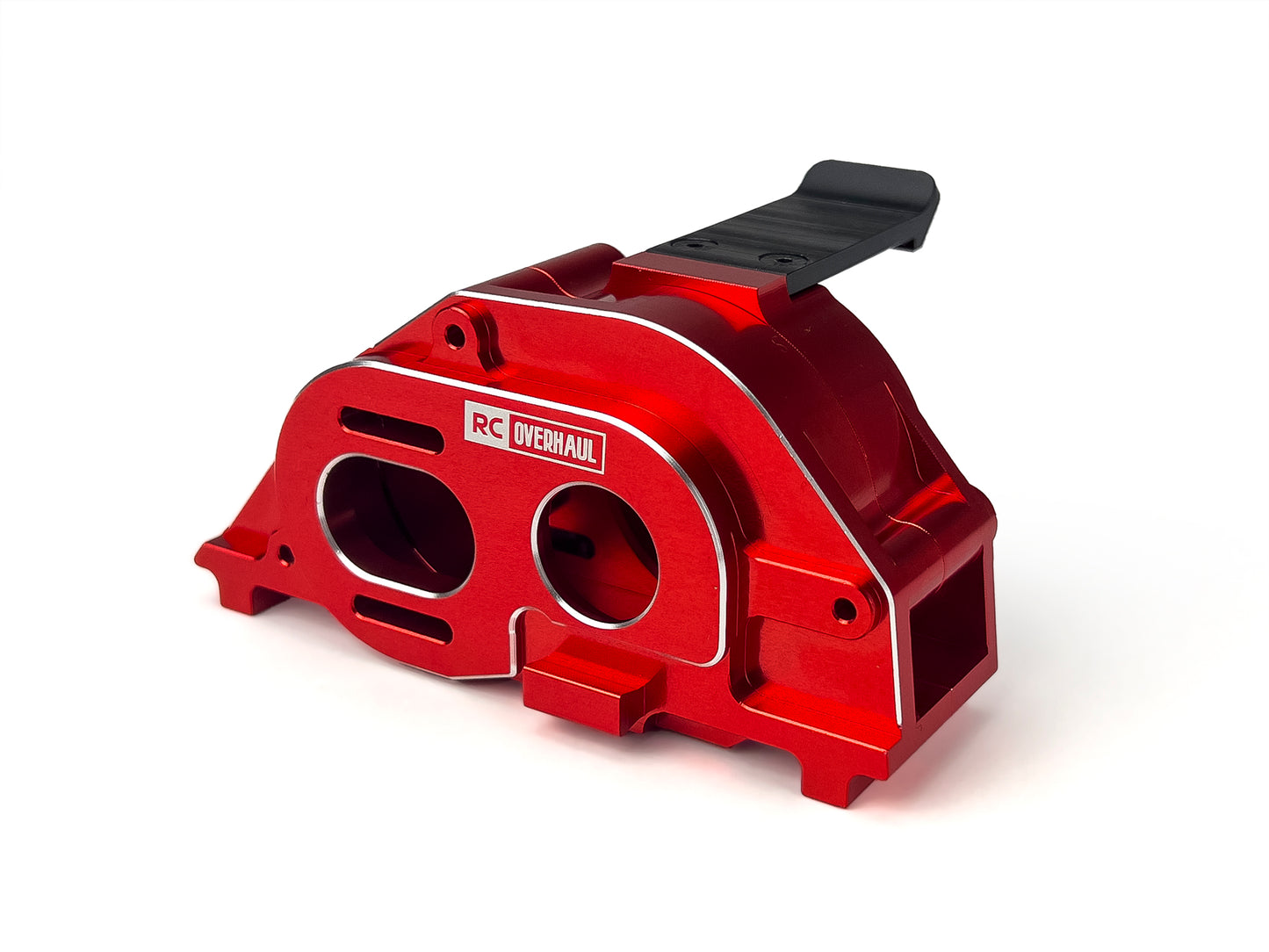 RC Overhaul Motor Mount & Gearbox Case, Red Aluminum, 4S RCO-AR017R