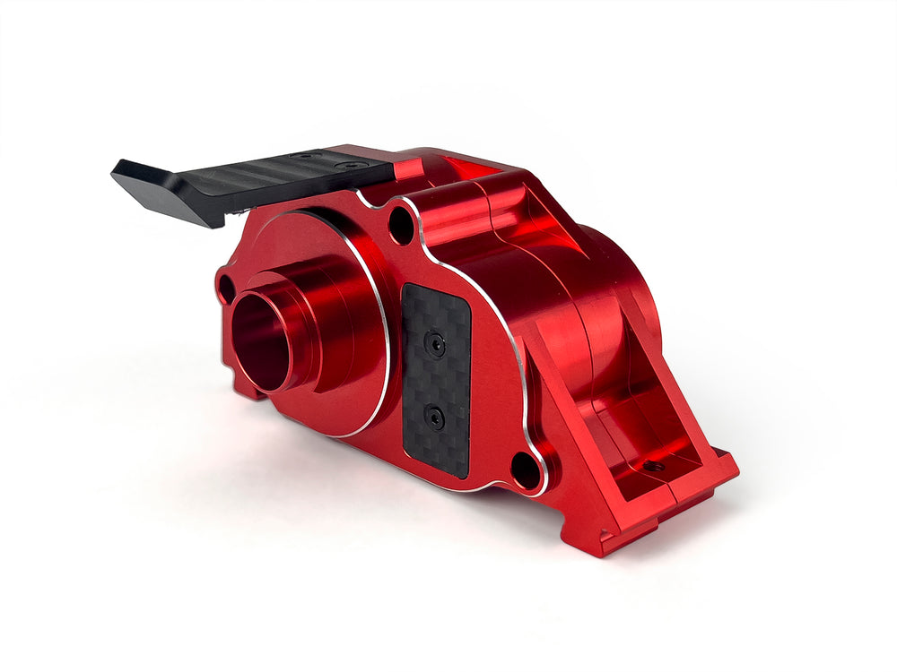 RC Overhaul Motor Mount & Gearbox Case, Red Aluminum, 4S RCO-AR017R