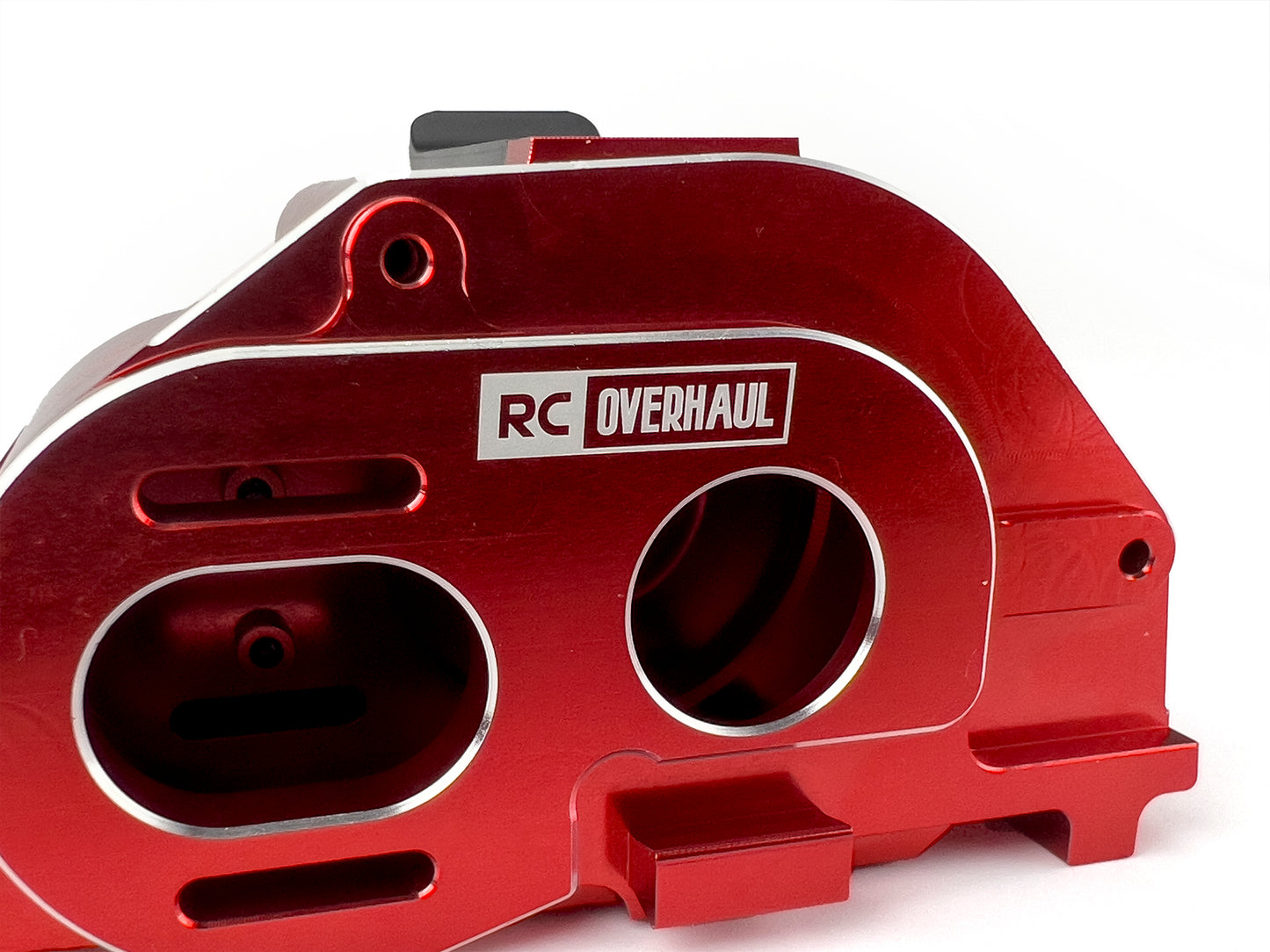 RC Overhaul Motor Mount & Gearbox Case, Red Aluminum, 4S RCO-AR017R