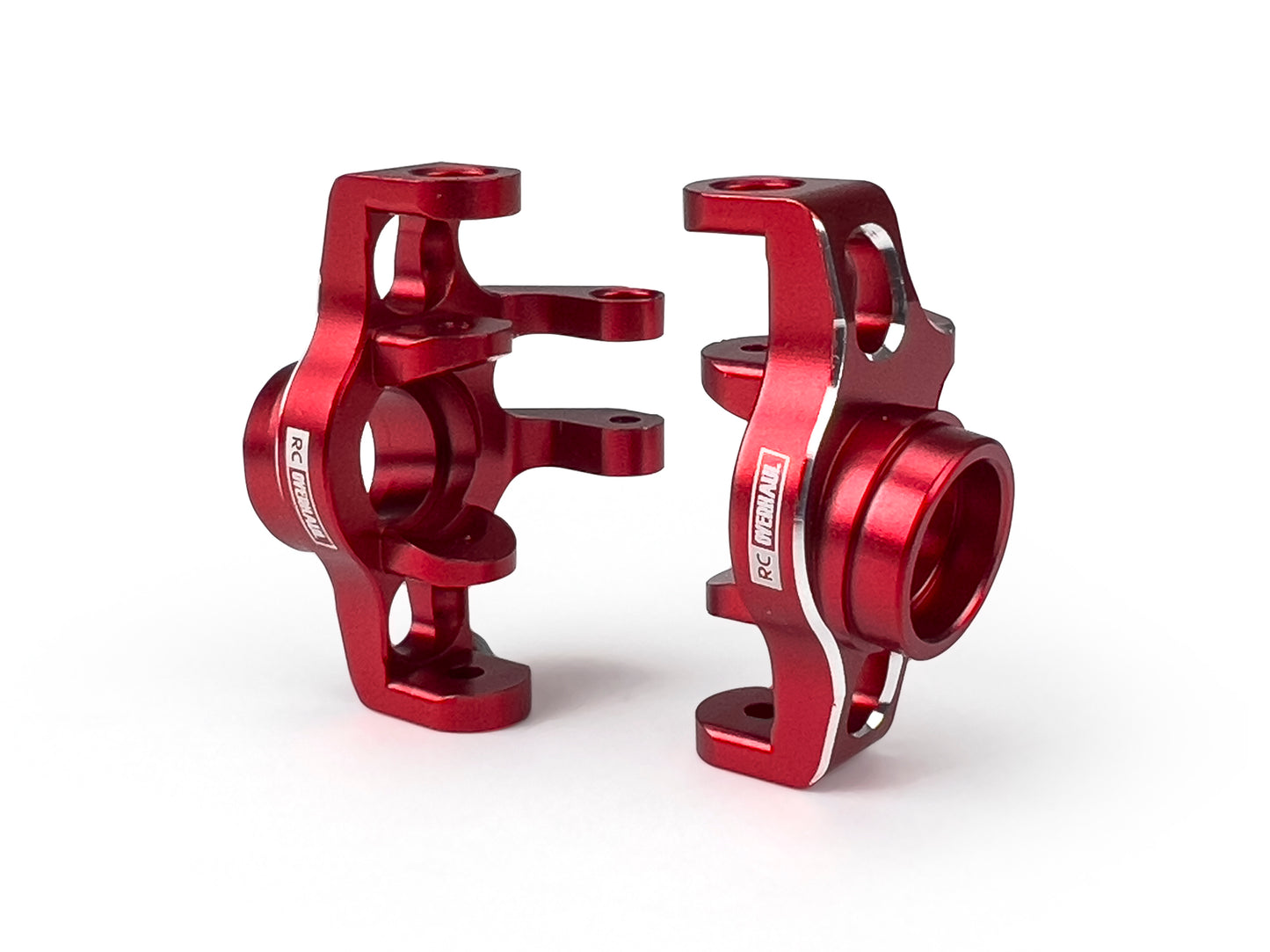 RC Overhaul Front Hubs, Red Aluminum, Typhon/Granite Grom 1:18 RCO-AR021R