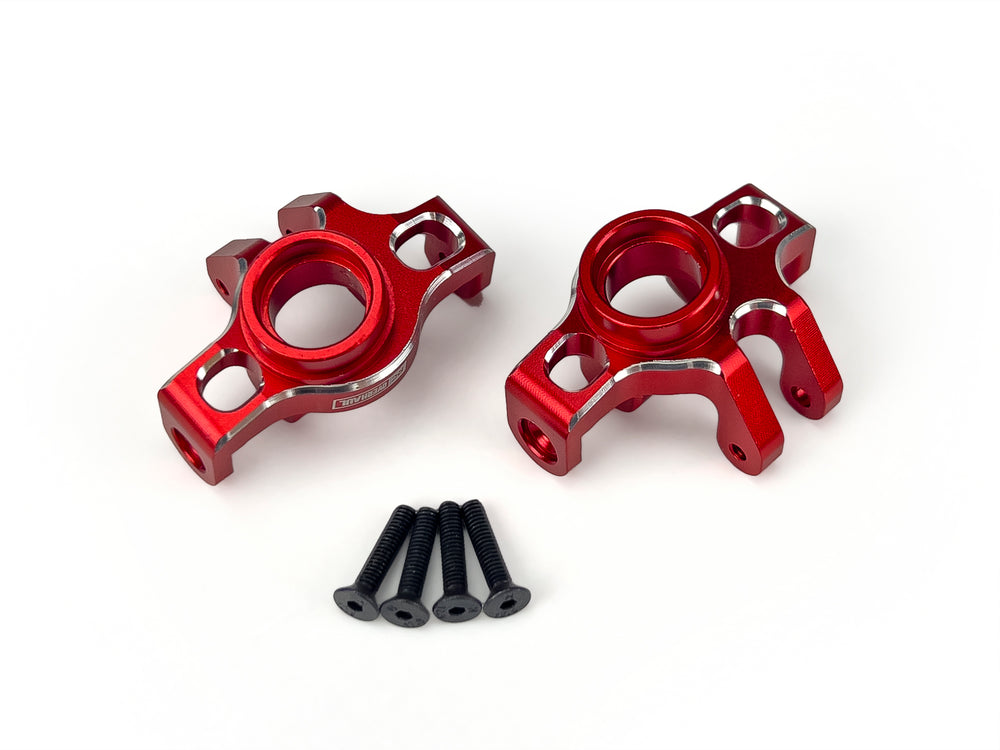 RC Overhaul Front Hubs, Red Aluminum, Typhon/Granite Grom 1:18 RCO-AR021R