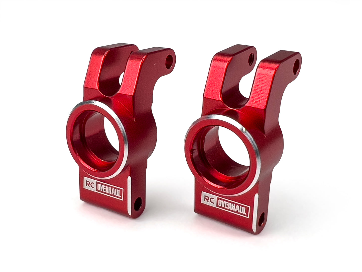 RC Overhaul Rear Hubs, Red Aluminum, Grom 1:18 RCO-AR022R