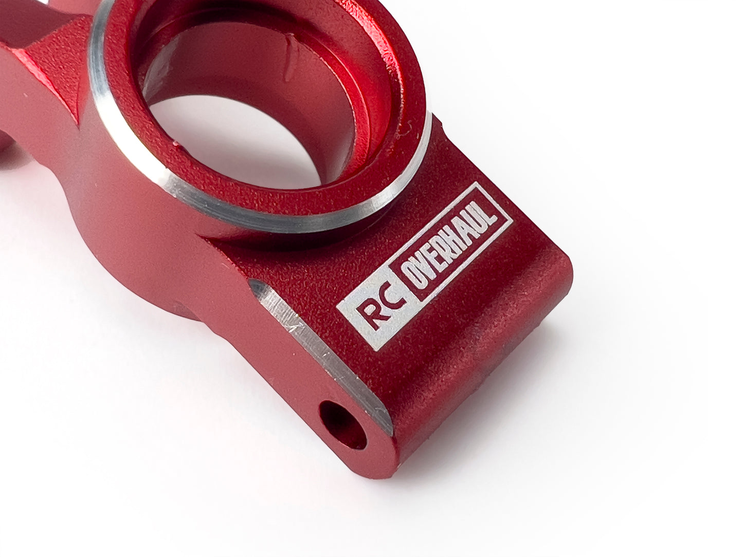 RC Overhaul Rear Hubs, Red Aluminum, Grom 1:18 RCO-AR022R