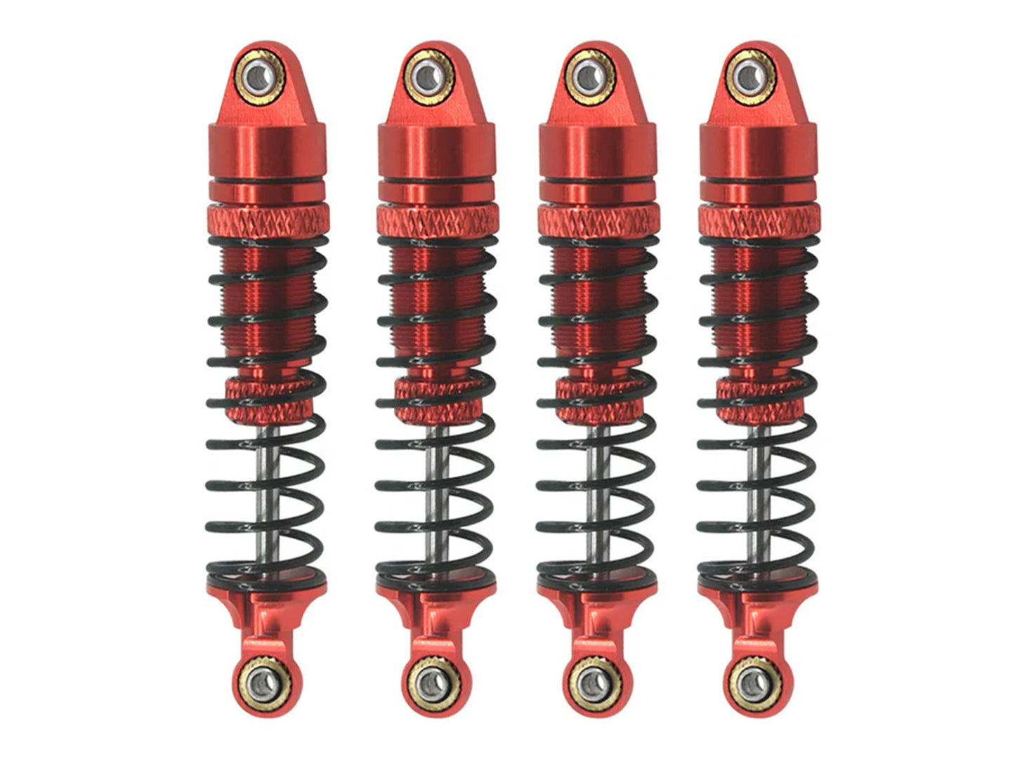 RC Overhaul Aluminum Shock Set (Fr&Rr) Red, Grom RCO-AR025R