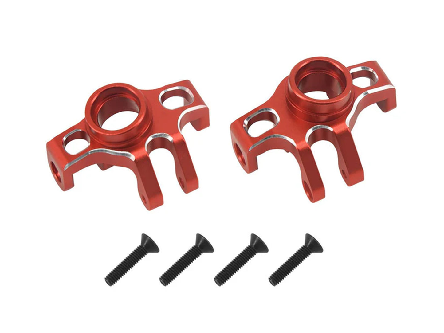RC Overhaul Front Hubs, Red Aluminum, Mojave 1:18 RCO-AR030R