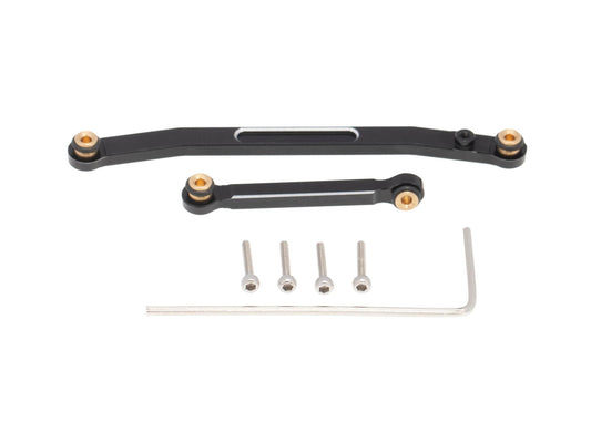 RC Overhaul Steering Link Set Blk Alloy AX/SCX24 AX008