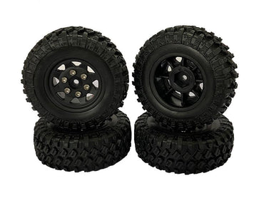 RC Overhaul Wheel & Tyre Set 4pcs AX/SCX24 AX012