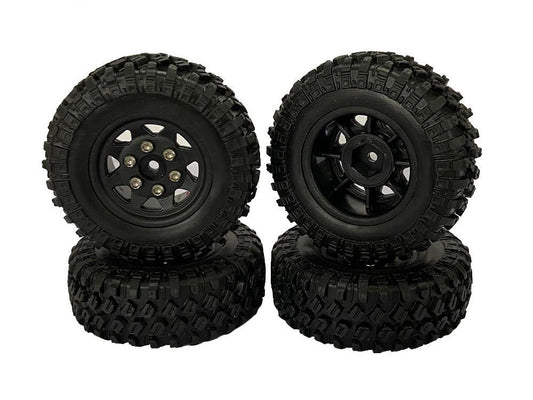 RC Overhaul Wheel & Tyre Set 4pcs AX/SCX24 AX012