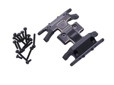 RC Overhaul Centre Skid Plate Black Brass SCX24 AX026