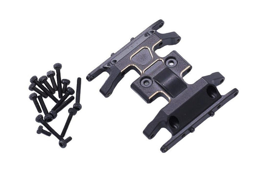 RC Overhaul Centre Skid Plate Black Brass SCX24 AX026