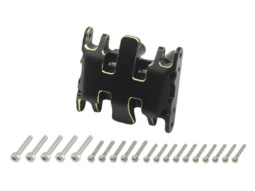 RC Overhaul Centre Skid and Mount Plate, Black Brass SCX30 RCO-AX041