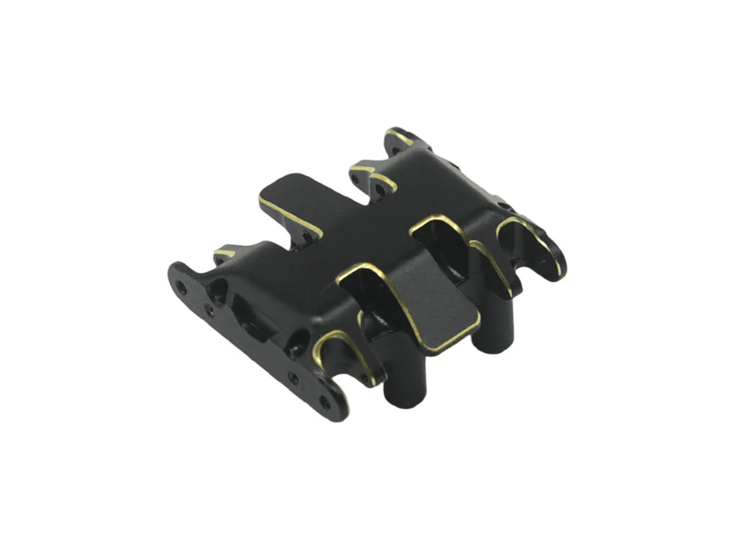 RC Overhaul Centre Skid and Mount Plate, Black Brass SCX30 RCO-AX041