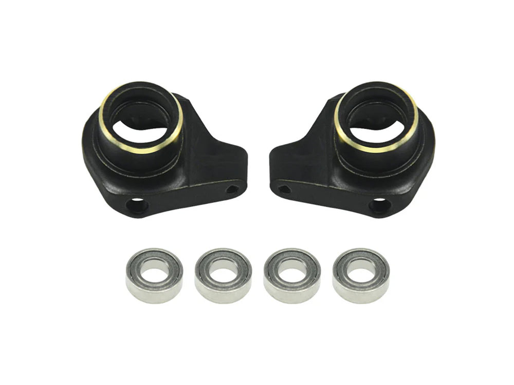 RC Overhaul Steering Knuckles, Black Brass Pr SCX30 RCO-AX044