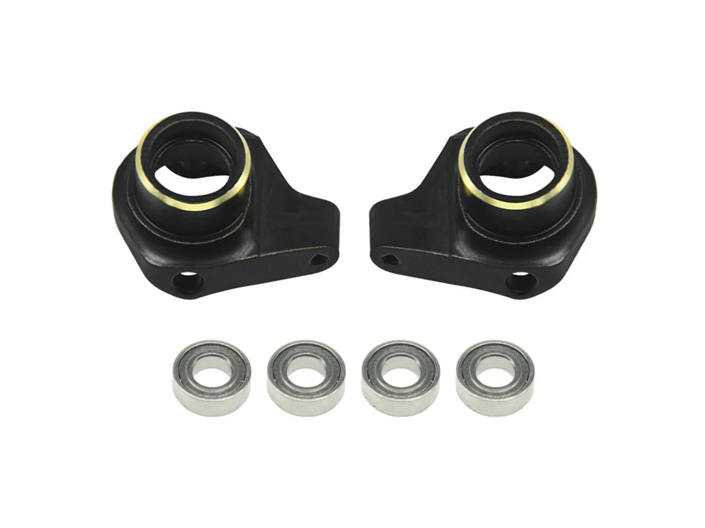 RC Overhaul Steering Knuckles, Black Brass Pr SCX30 RCO-AX044