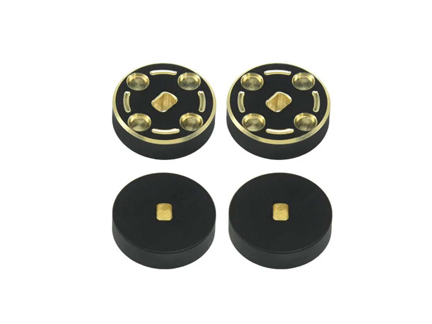 RC Overhaul Axle Weight, Black Brass +4mm, 4pcs SCX30 RCO-AX046