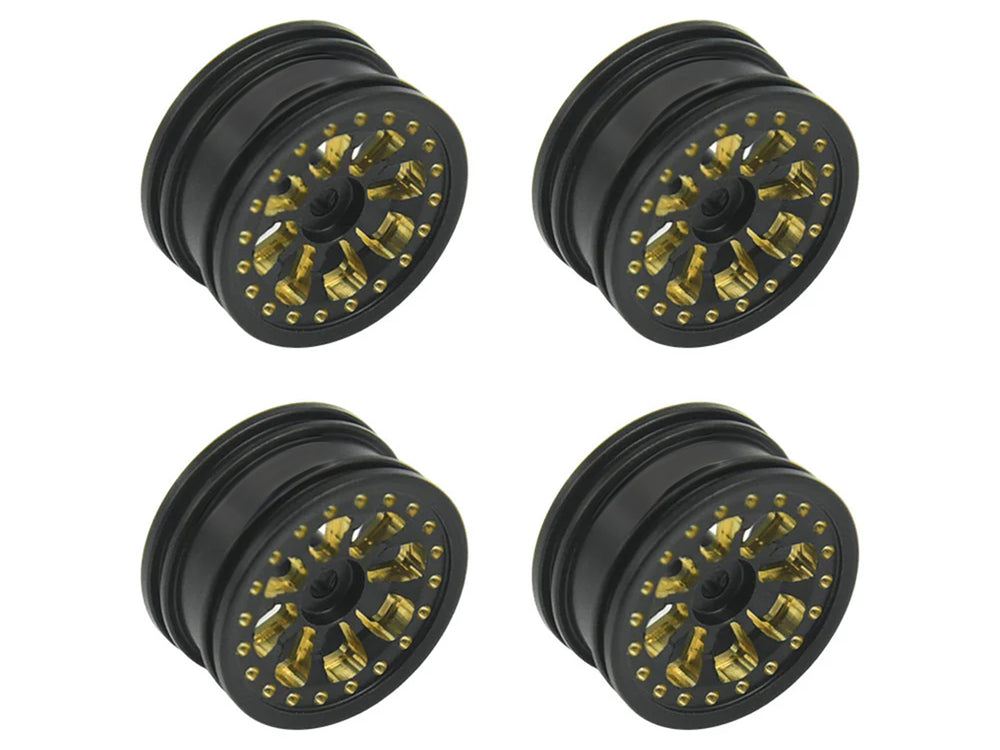 RC Overhaul Wheel Set, Black Brass 4pcs SCX30 RCO-AX049