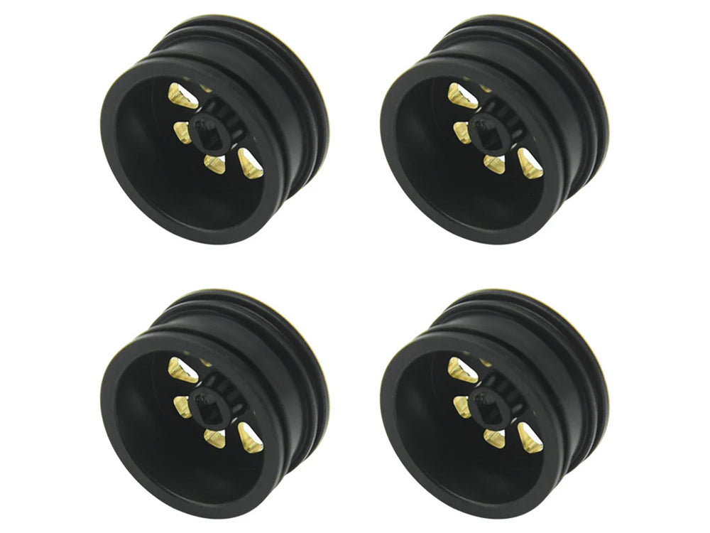 RC Overhaul Wheel Set, Black Brass 4pcs SCX30 RCO-AX049