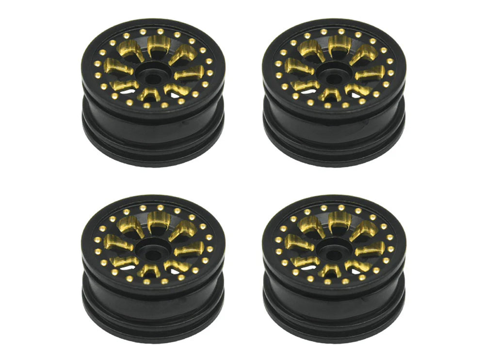 RC Overhaul Wheel Set, Black Brass 4pcs SCX30 RCO-AX049