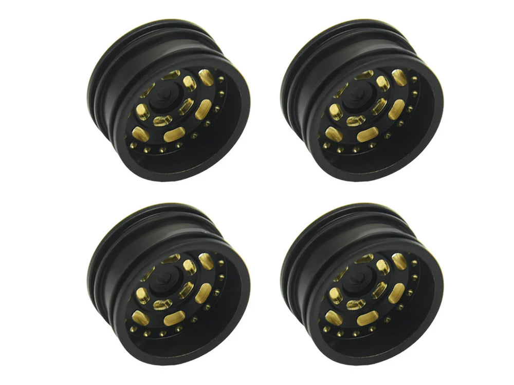 RC Overhaul Wheel Set w/Offset, Black Brass 4pcs SCX30 RCO-AX050